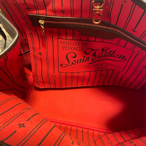 Louis Vuitton Neverfull MM Damier Ebene Tote Bag Damier Canvas - Picture 2 of 5